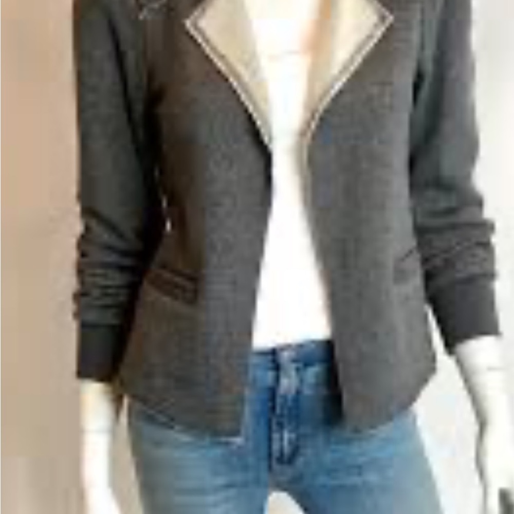 DREW Grey sweatshirt material Gray Women's Blazer